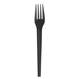 Cornstarch Fork Biodegradable CPLA Black 17cm (1.000 Units)