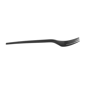 Cornstarch Fork Biodegradable CPLA Black 17cm (25 Units)