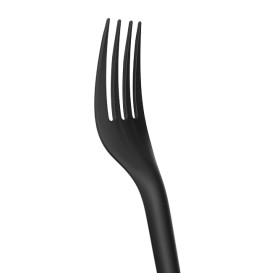 Cornstarch Fork Biodegradable CPLA Black 17cm (25 Units)
