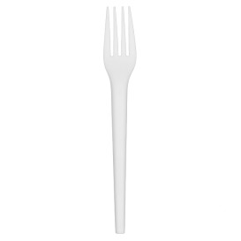 Cornstarch Fork Biodegradable CPLA White 17cm (1.000 Units)