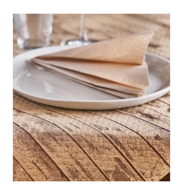 Pre-Cut Paper Tablecloth "Hout" Kraft 1,2x1,2m (300 Units) Pre-Cut Paper Tablecloth "Hout" Kraft 1,2x1,2m (300 Units)