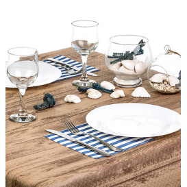 Pre-Cut Paper Tablecloth "Hout" Kraft 1,2x1,2m (300 Units)