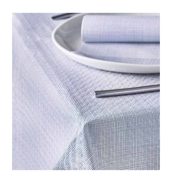 Pre-Cut Paper Tablecloth 1x1m "Between Lines" Blue 40g/m² (400 Units) Pre-Cut Paper Tablecloth 1x1m "Between Lines" Blue 40g/m² (400 Units)