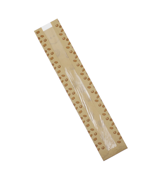 Paper Food Bag "Panes" 10+5x55cm (125 Units) Paper Food Bag "Panes" 10+5x55cm (125 Units)