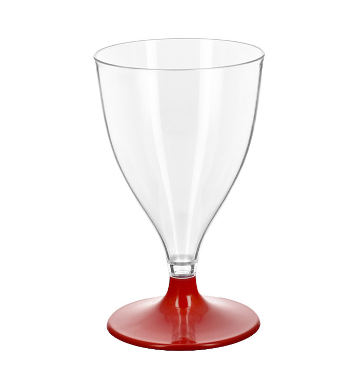 Reusable PS Cup Water/Wine Red Foot 200ml 2P (6 Units) Reusable PS Cup Water/Wine Red Foot 200ml 2P (6 Units)