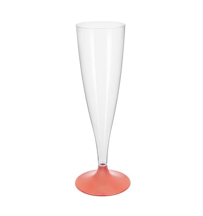Plastic Stemmed Flute Sparkling Wine Peach Pearl 140ml 2P (20 Units) Plastic Stemmed Flute Sparkling Wine Peach Pearl 140ml 2P (20 Units)