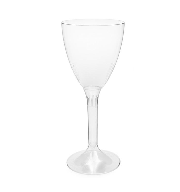 Plastic Stemmed Glass Wine Clear Removable Stem 180ml (40 Units) Plastic Stemmed Glass Wine Clear Removable Stem 180ml (40 Units)