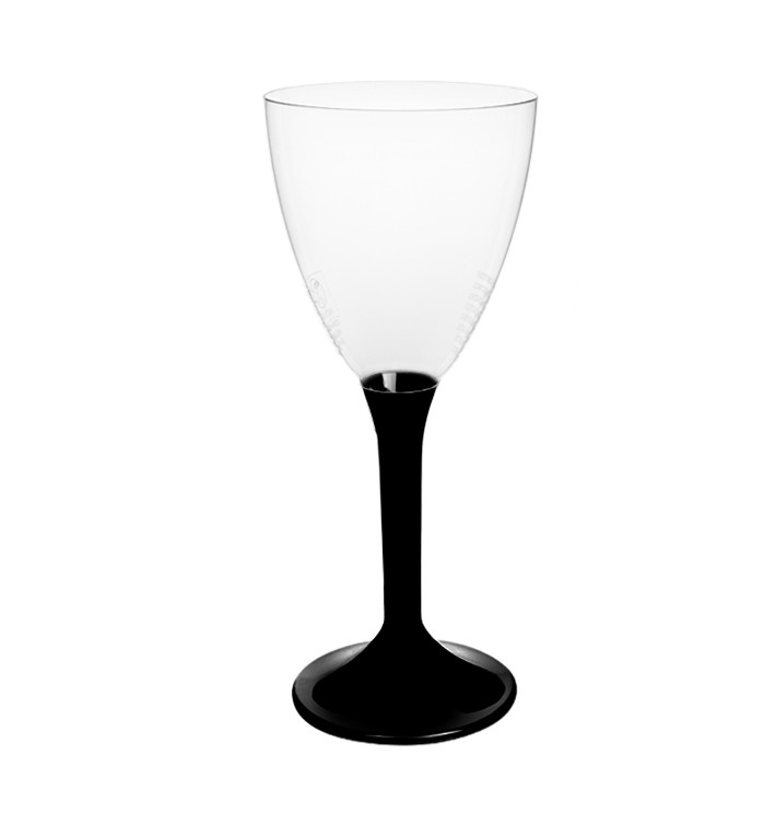Plastic Stemmed Glass Wine Black Removable Stem 180ml (200 Units) Plastic Stemmed Glass Wine Black Removable Stem 180ml (200 Units)