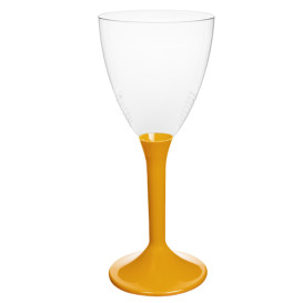 Plastic Stemmed Glass Wine Mango Removable Stem 180ml (40 Units)