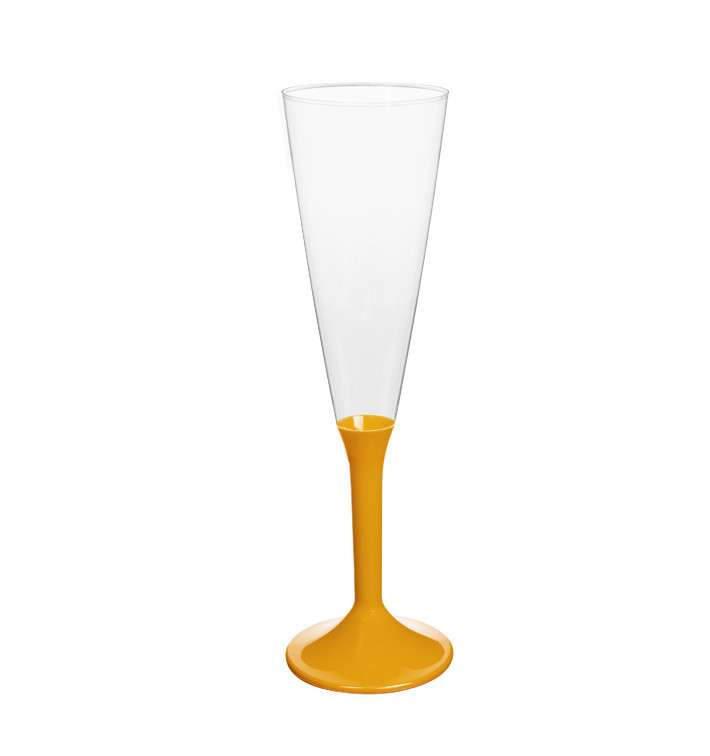 Plastic Stemmed Flute Sparkling Wine Mango 160ml 2P (40 Units) Plastic Stemmed Flute Sparkling Wine Mango 160ml 2P (40 Units)