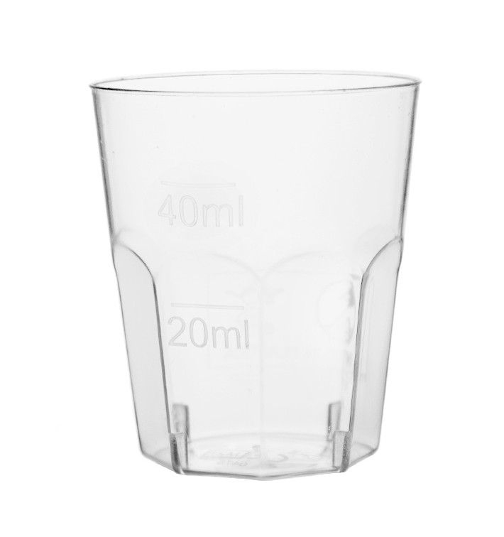 Plastic Shot PS Clear Ø45mm 50ml (1000 Units) Plastic Shot PS Clear Ø45mm 50ml (1000 Units)
