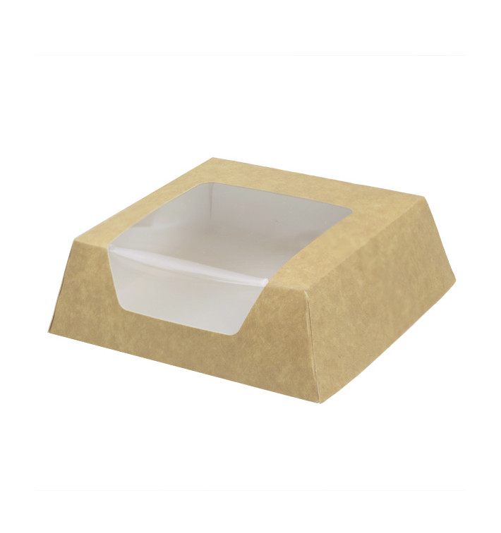 Paper Cake Box with Window Kraft 12x12x4cm (25 Units) Paper Cake Box with Window Kraft 12x12x4cm (25 Units)