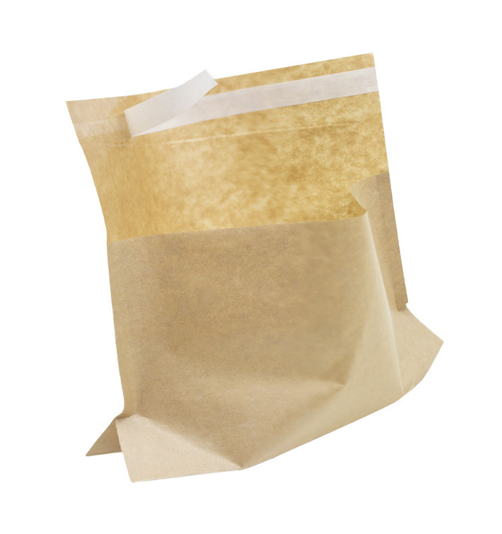 Paper Food Bag Autoseal Kraft 21x17cm (100 Units) Paper Food Bag Autoseal Kraft 21x17cm (100 Units)