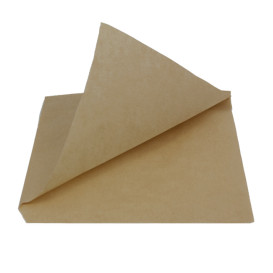 Paper Food Bag Grease-Proof Opened L Shape Kraft 15x15cm (250 Units) 