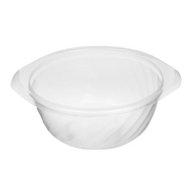 Plastic Deli Container PP Round Shape Translucent 400ml Ø14,4cm (100 Units) 