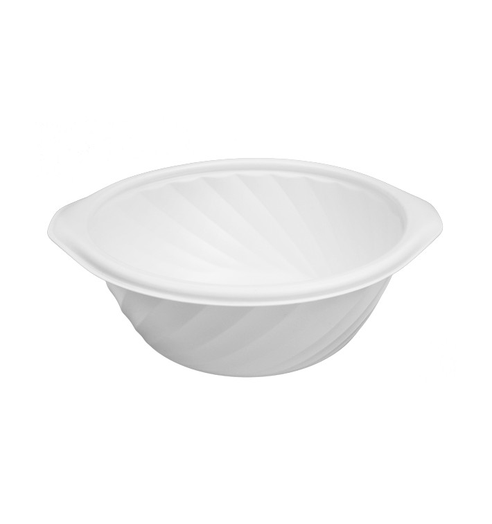 Plastic Deli Container PP Round Shape White 550ml Ø14,9cm (600 Units) Plastic Deli Container PP Round Shape White 550ml Ø14,9cm (600 Units)
