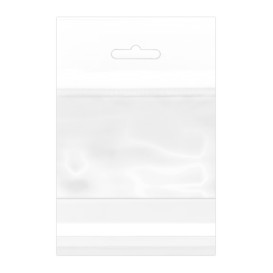 Plastic Bag Adhesive Flap Euroslot 8x12cm G-160 (1000 Units)