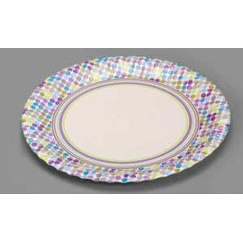 Paper Plate "Rayas y Topos" Design 18cm (504 Units)