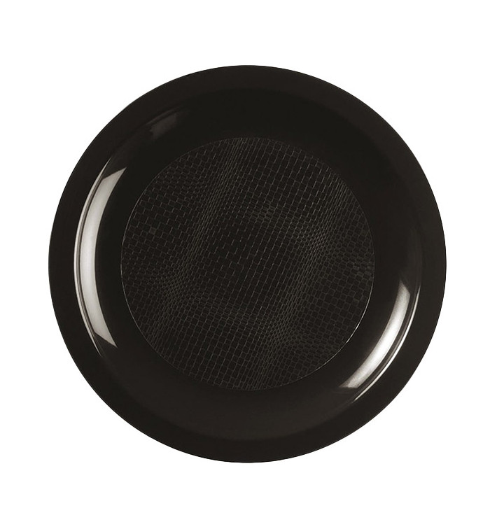 Plastic Plate Flat Black "Round" PP Ø18,5cm (600 Units) Plastic Plate Flat Black "Round" PP Ø18,5cm (600 Units)