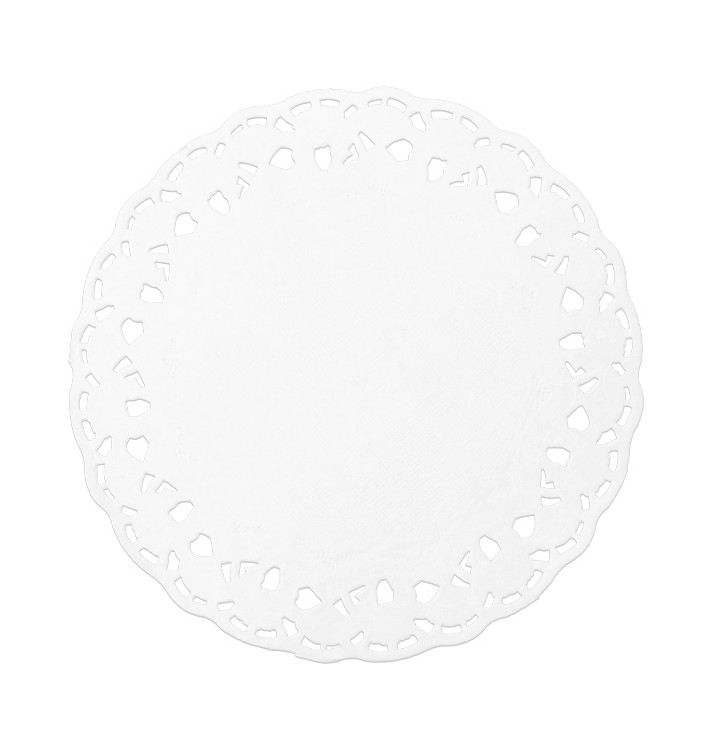 Paper Lace Doilie "Litos" White Ø10cm (250 Units) Paper Lace Doilie "Litos" White Ø10cm (250 Units)