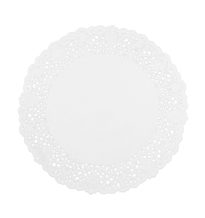 Paper Lace Doilie "Litos" White Ø24cm (250 Units) Paper Lace Doilie "Litos" White Ø24cm (250 Units)
