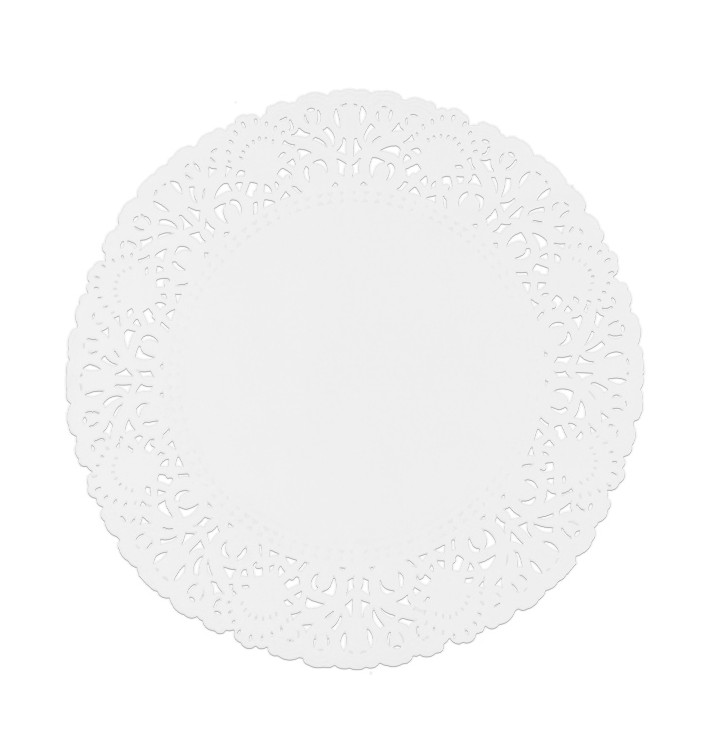 Paper Lace Doilie "Litos" White Ø20cm (250 Units) Paper Lace Doilie "Litos" White Ø20cm (250 Units)