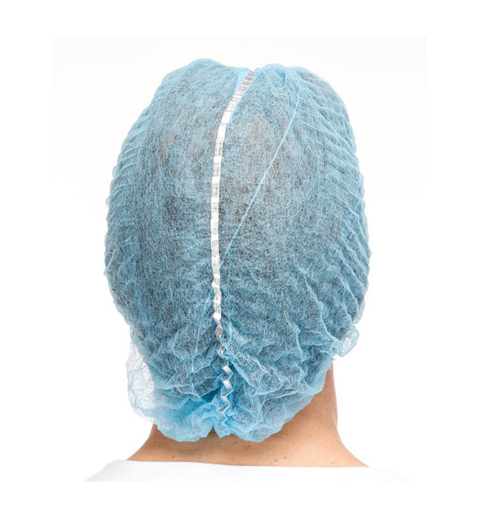 Disposable Bouffant Cap Accordion PP "Detectable" Blue Ø53cm (1000 Units) Disposable Bouffant Cap Accordion PP "Detectable" Blue Ø53cm (1000 Units)