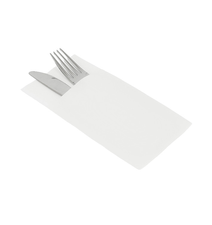Pocket Fold Paper Airlaid Napkins Kanguro White 33x40cm (30 units) Pocket Fold Paper Airlaid Napkins Kanguro White 33x40cm (30 units)