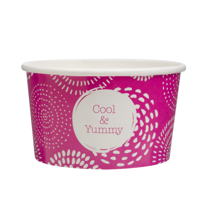 Paper Ice Cream Container "Cool&Yummy" 6,5oz/195ml (45 Units) Paper Ice Cream Container "Cool&Yummy" 6,5oz/195ml (45 Units)