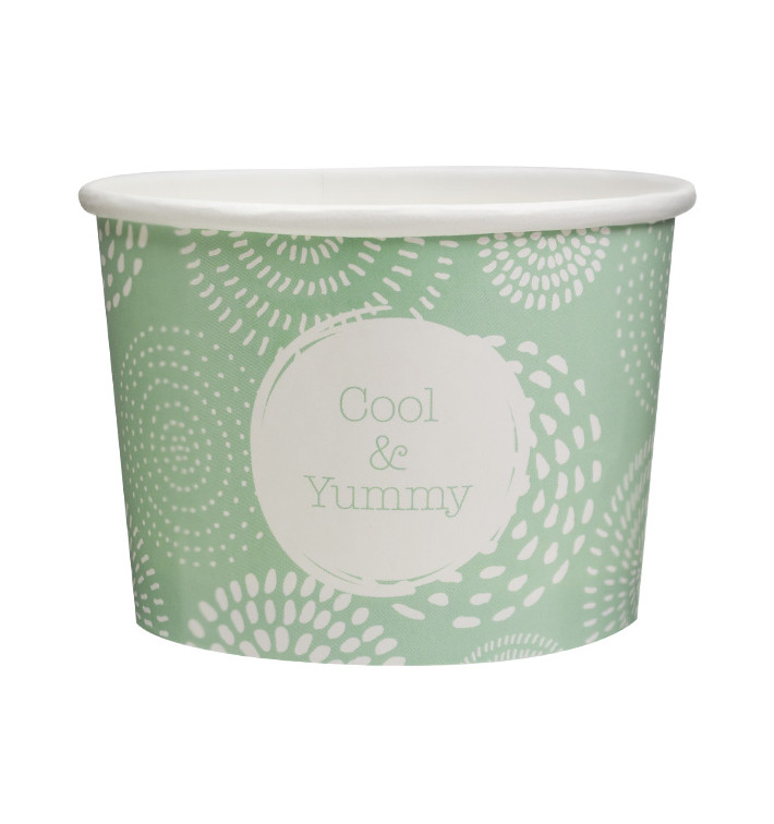Paper Ice Cream Container Cool&Yummy 9Oz/260ml (55 Units) Paper Ice Cream Container Cool&Yummy 9Oz/260ml (55 Units)