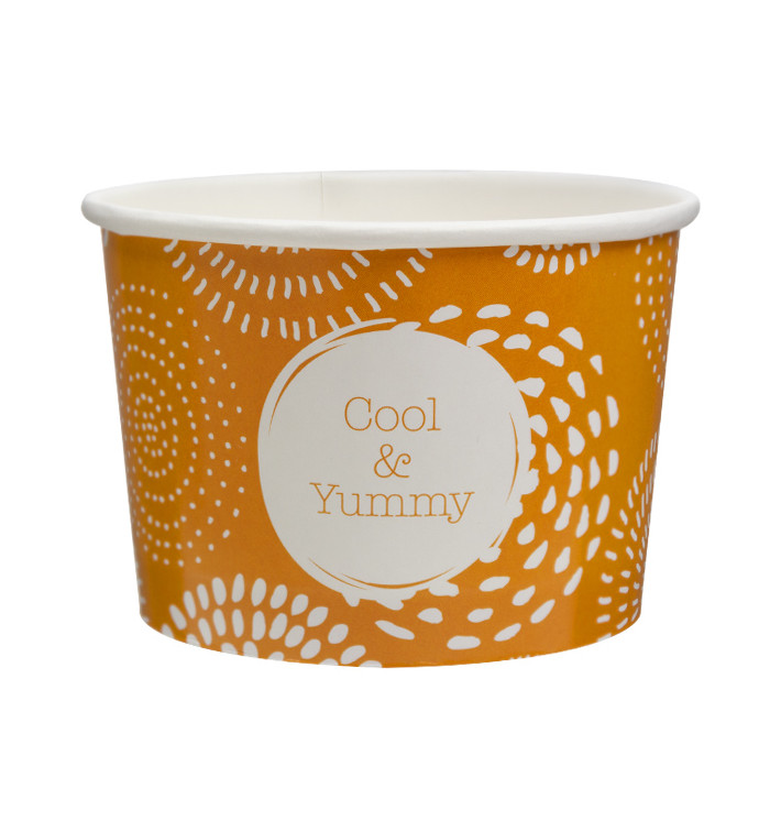 Paper Container Ice Cream Cool&Yummy 10Oz/310ml (50 Units) Paper Container Ice Cream Cool&Yummy 10Oz/310ml (50 Units)