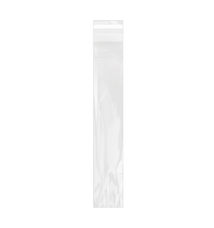 Plastic Bag with Adhesive Flap Cellophane 7x40cm G-160 (100 Units) 