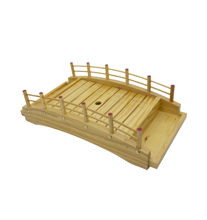 Wooden Sushi Bridge Serving Tray 43x21,5x12,5cm (1 Unit) Wooden Sushi Bridge Serving Tray 43x21,5x12,5cm (1 Unit)