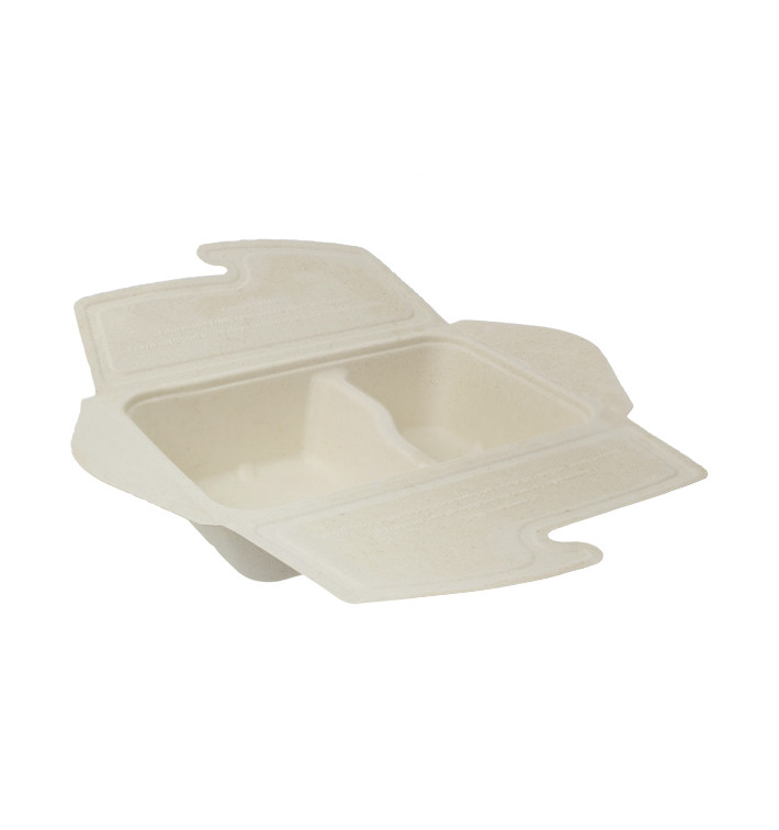 Package Sugarcane Box to Go 2C 21x15x5cm 800ml (50 Units) Package Sugarcane Box to Go 2C 21x15x5cm 800ml (50 Units)