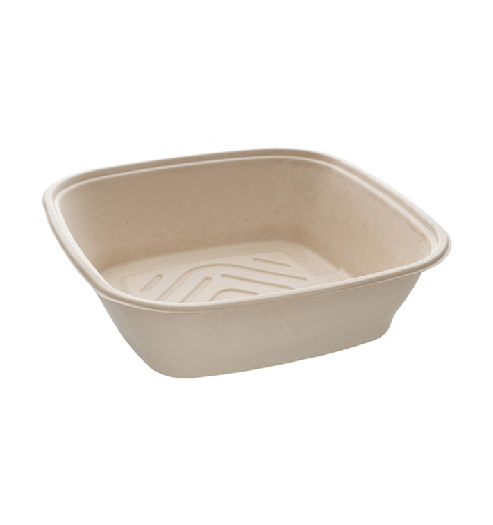 Sugarcane Bowl Natural Square Shape 7000ml 36cm (25 Units) Sugarcane Bowl Natural Square Shape 7000ml 36cm (25 Units)