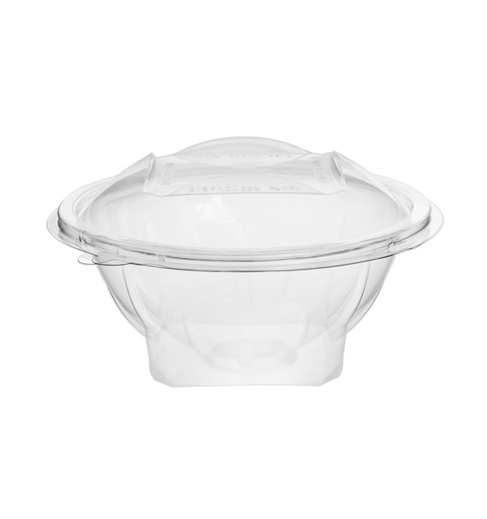 Plastic Salad Bowl APET Round shape Transparente 500ml Ø15,6cm (300 Units) Plastic Salad Bowl APET Round shape Transparente 500ml Ø15,6cm (300 Units)