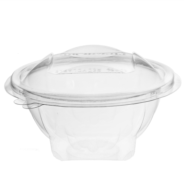 Plastic Salad Bowl APET Round shape Transparente 250ml Ø12cm (360 Units)