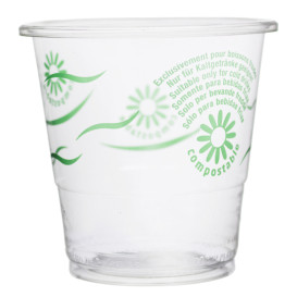 Cornstarch Cup PLA "Green Spirit" Clear 250ml (50 Units) 