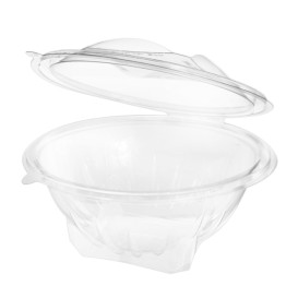 Plastic Salad Bowl APET Round shape Transparente 1000ml Ø18,6cm (20 Units)