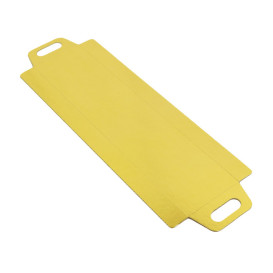 Paper Tray with Handles Rectangular shape Gold 32x7,5 cm (100 Units) 