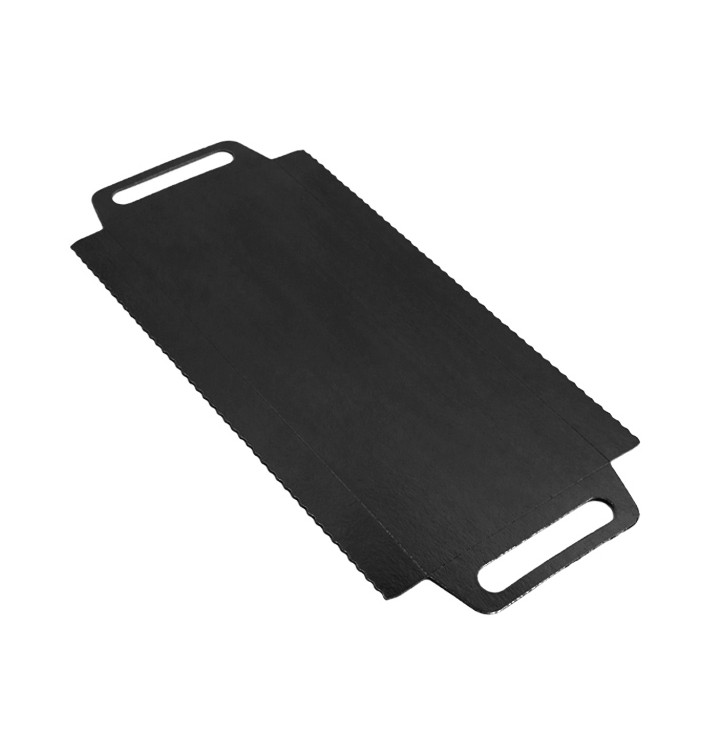 Paper Tray with Handles Rectangular shape Black 30x12 cm (100 Units) Paper Tray with Handles Rectangular shape Black 30x12 cm (100 Units)