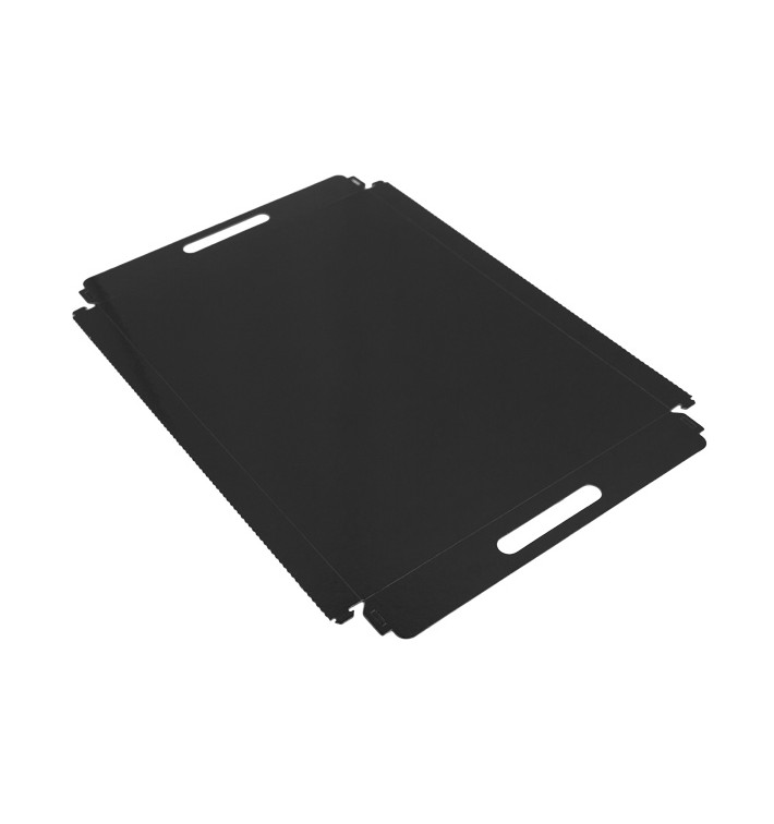 Paper Tray with Handles Rectangular shape Black 28,5x38,5 cm (100 Units) Paper Tray with Handles Rectangular shape Black 28,5x38,5 cm (100 Units)