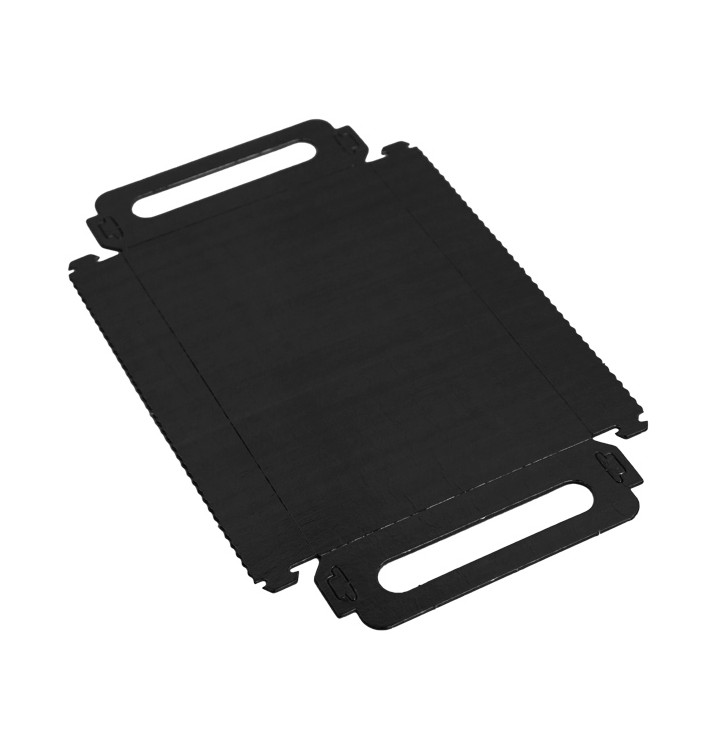 Paper Tray with Handles Rectangular shape Black 12x19 cm (100 Units) Paper Tray with Handles Rectangular shape Black 12x19 cm (100 Units)