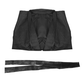 Disposable Lab Coat "Kimono" Tie Belt Pocket "TST" PP Black XL (1 Units) 