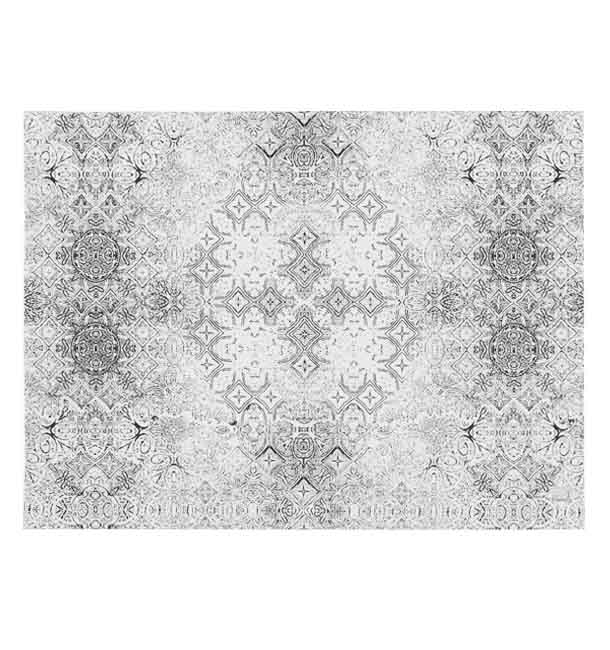 Pre-Cut Paper Tablecloth 1x1m "Mosaic" Black 40g/m² (400 Units)