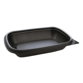 Plastic Deli Container PP Black 375ml 20x13x4cm (50 Units) 