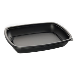 Plastic Deli Container PP Black 600ml 23x16,5cm (300 Units)