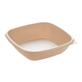 Plastic Deli Container PP Cream 500ml 16,5x16,5x4cm (300 Units)