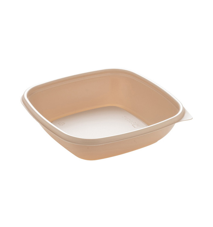 Plastic Deli Container PP Cream 500ml 16,5x16,5x4cm (50 Units) Plastic Deli Container PP Cream 500ml 16,5x16,5x4cm (50 Units)