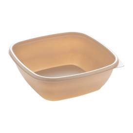 Plastic Deli Container PP Cream 750ml 16,5x16,5x6cm (300 Units)